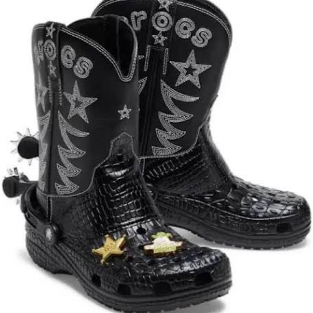 Crocs Limited edition Cowboy Boots. Size 10 men. NIB